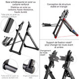 Outils pour vélo table de réglage jante pliable 28,5 x 53x43cm acier au carbone structure triangulaire stable conception pliable