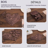 Casse-tête en bois forme de coeur avec caisse en bois cadeau d'anniversaire puzzle d'amour en bois cadeau de la saint-valentin