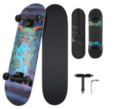 Skateboard 31 pouces 78x20cm balançoire double enfant débutant à quatre roues convient aux enfants adolescents et adultes graffiti
