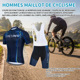 Maillot de cyclisme 65-75kg poids L vêtements taille manches courtes cuissard court gel 3D rembourré maillot de cyclisme respirant