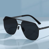 Lunettes de soleil de conduite sans vis à une boucle pour hommes Lunettes de soleil polarisées en nylon super élastique fin