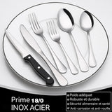 Ensemble de couverts acier inoxydable argent set 24 pour 4 personnes vaisselle contient couteaux fourchettes cuillères Avec boîte
