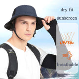 Chapeau de soleil à large bord pliable randonnée chapeau de pêche hommes et femmes UPF50 + surf chapeau de pêcheur solaire