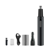 Tondeuse nez 13x1,6cm tondeuse nez électrique avec tube en aluminium métallique tondeuse nez deux en un lame remplaçable noir