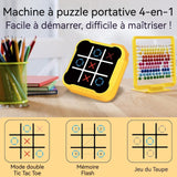 Tic tac toe bolt game 3 en 1 11x4,5x9,9cm électronique portable pour enfant et adulte console de jeu jeu de morpion tic-tac-toe