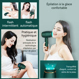 Épilateur 5 vitesses 60W épilation par point de congélation épilateur domestique appareil d'épilation par compresse de glace vert