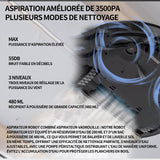 Robot aspirateur 2 en 1 autonomie mince silencieux connecté avec WiFi Alexa App idéal pour les poils d'animaux tapis sols durs