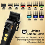 Tondeuse cheveux professionnelle avec 13 accessoires rechargeable avec affichage numérique ensemble de tondeuse à cheveux hommes