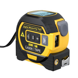 Télémètre laser 3 en 1 Mètre à Ruban numérique avec écran LCD avec ligne laser croisée 131Ft  Laser 16Ft Mètre à Ruban