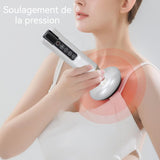 Masseur 1800mah 12 niveaux de massage chaud Avec bille d'acier pour la relaxation musculaire Masseur électrique Affichage numérique