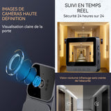 Sonnette sans fil 4.3pouces fonctions de surveillance 256signal sans fil écran déverrouillage et de dialogue sonnette sans câblage