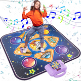 Tapis de danse 90x108cm pour filles de 3-14 ans tapis de jeu tactile avec affichage LED tapis danse musical cadeau musique intégrée
