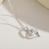 s925 sterling silver classic romantic pendlace female simulation diamond a carat fashion design temperament hundred