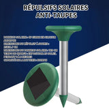 Répulsif à ultrasons solaire 2pcs répulsif solaire imperméable contre les campagnols dissuade taupes gaufres les serpents les rats