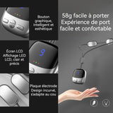 Masseur 1200mAh 4modes 9 niveaux d'intensité 3 niveaux de température constante masseur de nuque affichage LED soulage la fatigue