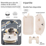 oussin de poussette pour animaux de compagnie en coton doux et épais quatre saisons lit pour chien portable coussin de poussette