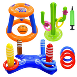 actus gonflable jouets flottants jouet piscine set panier de basket flottant jeu de lancer d'anneau jeux piscine multifonctionnels
