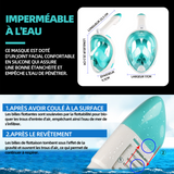 Masque de plongée 12cm supérieur à distance entre les yeux et le menton 22cm longueur du tube masque de natation masque de plongée