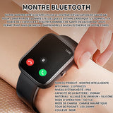 Montre connectée montre parlante intelligente 2.0 pouces montre parlante étanche à la poussière et à l'eau IP68 350 mah Noir