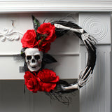 Couronne de crâne d'Halloween 35*35*10cm conception de crâne accessoires d'horreur Convient pour la décoration d'Halloween