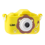 Appareil photo enfant 96Mpx carte 64Go lecteur de cartes double caméra avant et arrière enregistrement vidéo divers filtres jaune