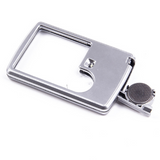 Loupe optique 85x57x9cm loupe optique portable en acrylique type carte avec lumière LED intégré pour lecture de livres/journaux