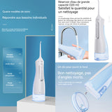 Dentaire hydropulseur kit 320ml portable électrique avec boîte irrigateur oral avec 4 buses nettoyage des dents water flosser