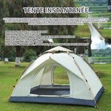 Tente 220x200x145cm tente de camping 4 personnes tente entièrement automatique avec couvercle pour camping randonnée alpinisme