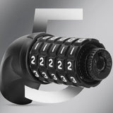 120CM E-Bike Chain 5-Digit Resettable Combination Lock with Reflective Strip Black Door Lock Verrouillage de porte noir