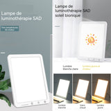 Lampe de luminothérapie 10000LUX avec trois modes de température de couleur et cinq niveaux de mode gradation lampe solaire bionique