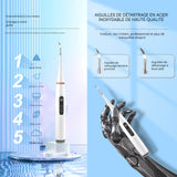Brosse à dents électrique 200mah IPX6 5 modes jet dentaire hydropulseur portable avec 2 têtes de brosse,nettoyage,miroir buccal