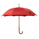 Parapluie Manche long à 8 baleines 105X90cm pour les jours ensoleillés et pluvieux avec couvercle élargi solide et durable rouge