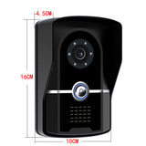Sonnette d'interphone vidéo filaire 7 pouces Téléphone étanche Digital HD Infrarouge Vision de nuit Sonnette de porte Maison