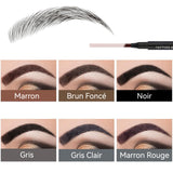 rayon à sourcils à quatre pointes 6 g 11,5x2cm 6 couleurs Facile à appliquer Résistant à l'eau et aux bavures Couleur longue tenue