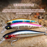 Leurres de pêche kit 6 pcs appâts de pêche en mer et eau douce appâts rigides bioniques 3d artificielles en à aspect réaliste 10,5cm