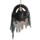 Fantôme suspendu effrayant pour Halloween   63*40*8CM    Son lumineux   Design de pneu  Convient à la décoration d'Halloween