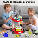 Kit de Nettoyage pour Enfants 29 Pièces Ensemble De Nettoyage pour Enfant Jouets De Nettoyage Éducatifs Jeu de Rôle Jouet Ménager