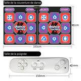 Tapis de danse 165x90 cm pour enfants et adultes 13 mm d'épaisseur interface av convient facile à nettoyer forte interactivité