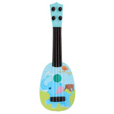 Ukulélé 36x12x4.5cm jouet instrument de musique guitare pour enfants cadeau motif animal éléphant bleu mini-guitarejouets de guitare