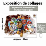 Stickers Muraux 70x50cm PVC Couleurs vives et éclatantes Thème Pat'Patrouille Ajoute vitalité et gaieté à la chambre d'enfant