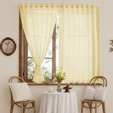 Rideau en tulle 70x125cm aucun poinçonnage requis rideau gaze abricot esthétique étude/balcon/salle manger rideau translucides