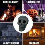 Poêle à crâne simulé d'halloween, accessoires de décoration de fête barbecue, ornements en céramique d'horreur