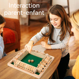 Jeu de plateau 22x22cm Jeu de dés 4 joueurs ou plus Jeux de table en bois Jeux en famille  Jouets de fête pour plusieurs personnes