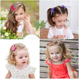 Barettes cheveux fille 20 PCS 4x5cm couleurs mélangées accessoires pour cheveux avec nœud pour filles facile à porter antidérapant
