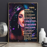 Peinture sur toile beauté sexy Le style de la mode en Europe et aux Etats-Unis Phrases en anglais Salle à manger Salon 70cm*50cm