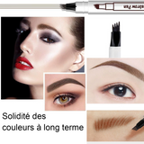 rayon à sourcils 1.5g brun avec quatre conseils de longue durée imperméable à l'eau gel pour maquillage des yeux crayon sourcil