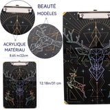 Porte-bloc 22x35cm porte-livre en acrylique estampage papiers d'examen dossiers papier fournitures de bureau coussin de rangement