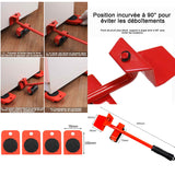Leve meuble 150kg capacité de charge grue 1 tige de levage et 4 kit de deplace meuble lourd sans effort deplace meuble a roulette