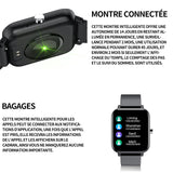 Montre Internet montre intelligente 1,69 pouces résolution 240x320 220mah batterie intégrée montre intelligente de sport noir