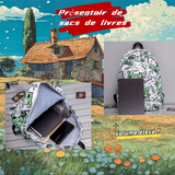 Sac à dos scolaire 42x32x14cm sacs à dos polyvalents graffiti de grande valeur à la mode et de style universitaire tendance cartable
